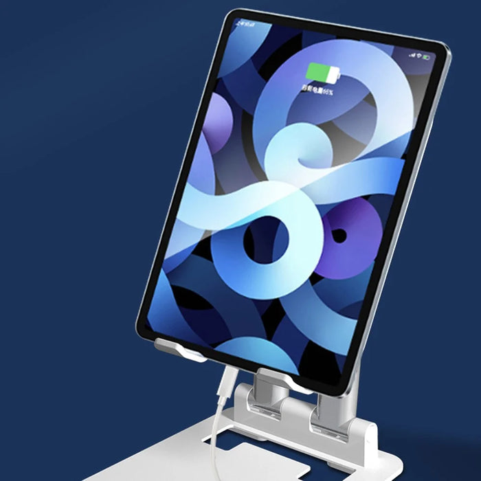 T09 Desktop Foldable Tablet Stand Holder Cell Phone Stand Height Angle Adjustable Mount, Size: L - Black - 2