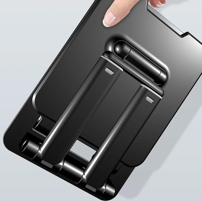 T09 Desktop Foldable Tablet Stand Holder Cell Phone Stand Height Angle Adjustable Mount, Size: L - Black - 3