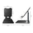 T09 Desktop Foldable Tablet Stand Holder Cell Phone Stand Height Angle Adjustable Mount, Size: L - Black - 7