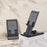 USAMS US-ZJ073 Universal Phone Tablet Desktop Stand Multi-Angle Adjustable Foldable Tabletop Phone Holder Bracket - Black - 2