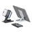 USAMS US-ZJ073 Universal Phone Tablet Desktop Stand Multi-Angle Adjustable Foldable Tabletop Phone Holder Bracket - Black - 7