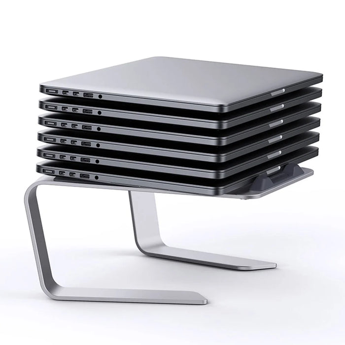 BONERUY P49 Desktop 11-15 Inch Notebook Computer Stand Portable Aluminum Alloy Fast Heat Dissipation Laptop Riser Holder - Silver - 3