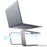 BONERUY P49 Desktop 11-15 Inch Notebook Computer Stand Portable Aluminum Alloy Fast Heat Dissipation Laptop Riser Holder - Silver - 6