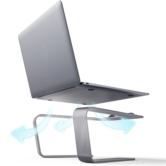 BONERUY P49 Desktop 11-15 Inch Notebook Computer Stand Portable Aluminum Alloy Fast Heat Dissipation Laptop Riser Holder - Silver - 6