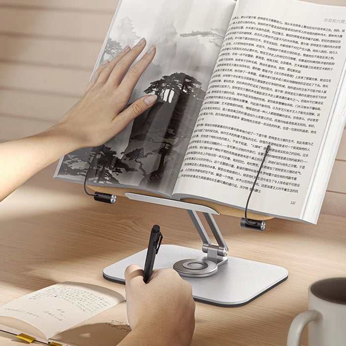 BONERUY R04 Desktop Rotatable Textbook Recipe Tablet Holder Stand Book Reading Bracket - 4