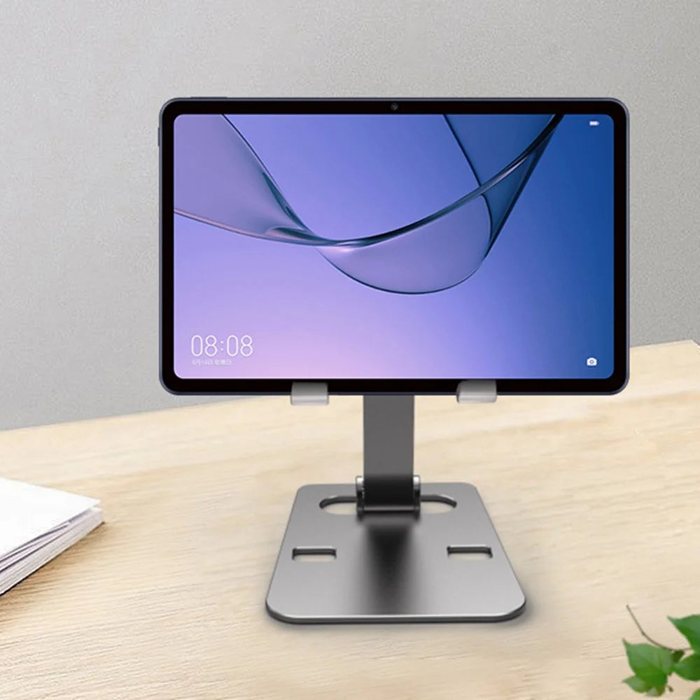 L-201 Multifunction Cell Phone Stand Holder Foldable Design Desktop Phone Tablet Desk Mount Holder - Silver - 4