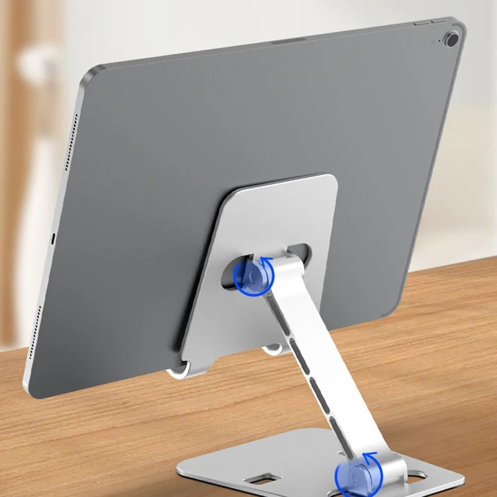 L-201 Multifunction Cell Phone Stand Holder Foldable Design Desktop Phone Tablet Desk Mount Holder - Silver - 5