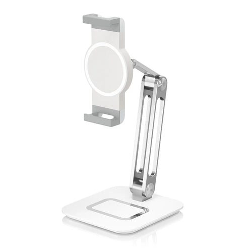 RS718 4.7" - 12.9" Cell Phone Tablet Stand Holder 360 Degree Rotating Adjustable Foldable Desktop Stand with Heavy Duty Base - 1