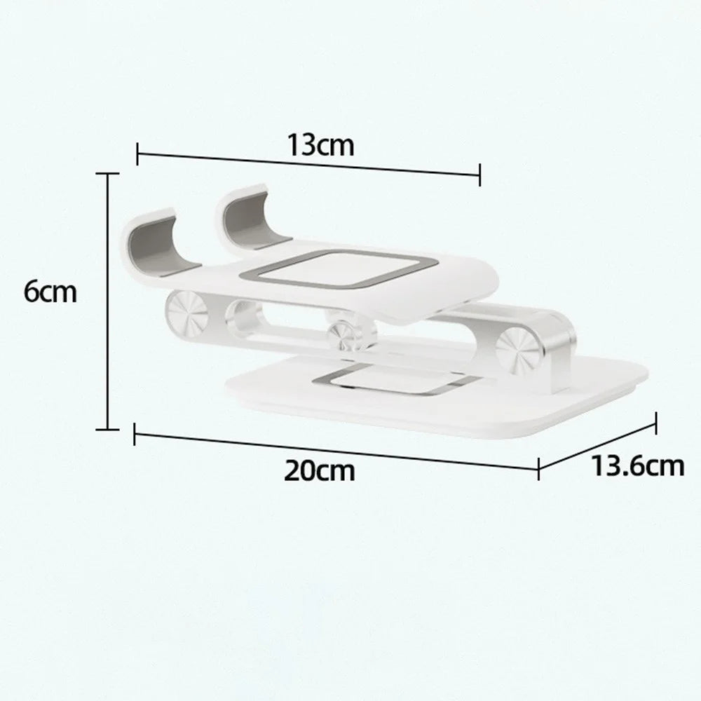 RS719 Foldable Desktop Stand Cell Phone Holder Heavy Duty Aluminum Alloy Base Adjustable Desk Mount Tablet Holder - 5