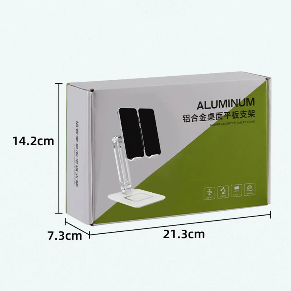 RS719 Foldable Desktop Stand Cell Phone Holder Heavy Duty Aluminum Alloy Base Adjustable Desk Mount Tablet Holder - 6