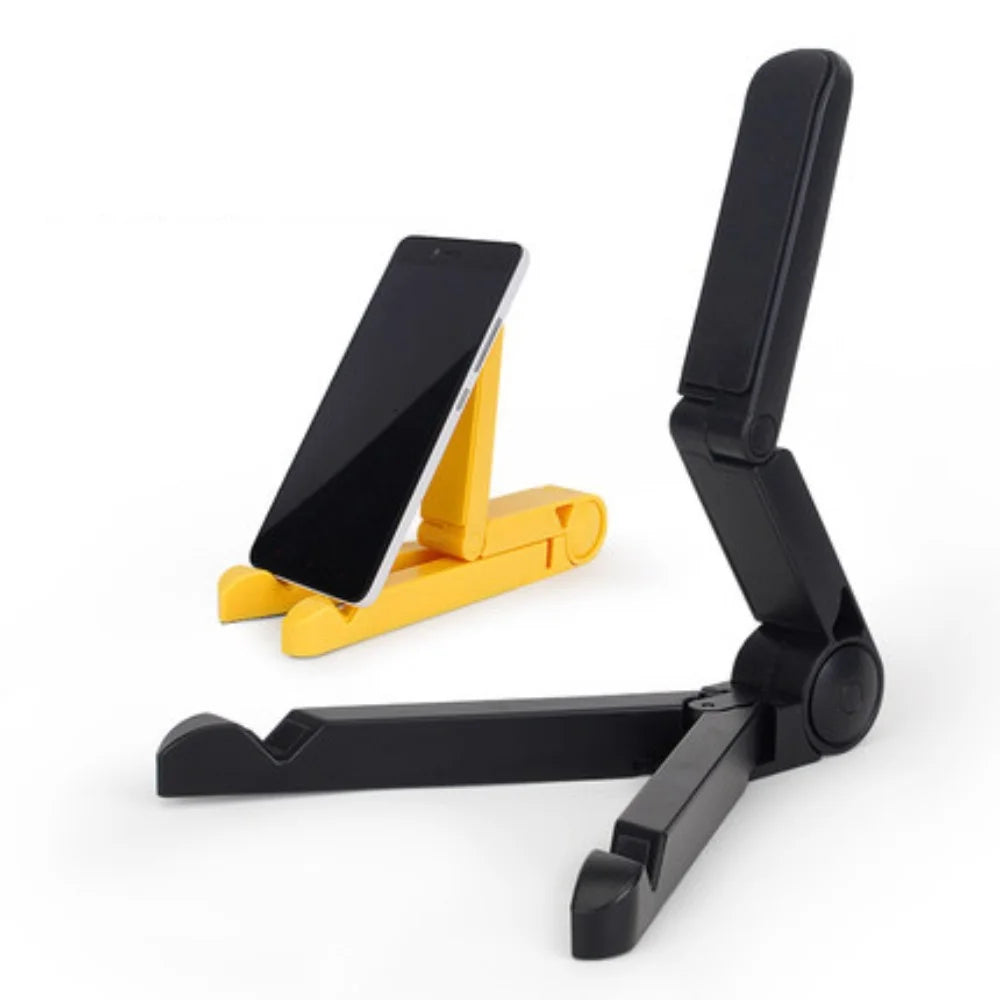 YIHE Portable Foldable Mobile Phone Tablet Holder Adjustable Desktop Cellphone Bracket Stand - Black - 4