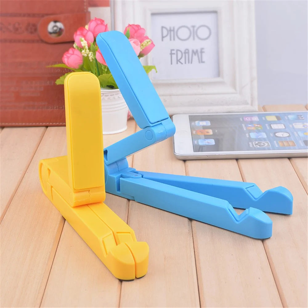 YIHE Portable Foldable Mobile Phone Tablet Holder Adjustable Desktop Cellphone Bracket Stand - Black - 7
