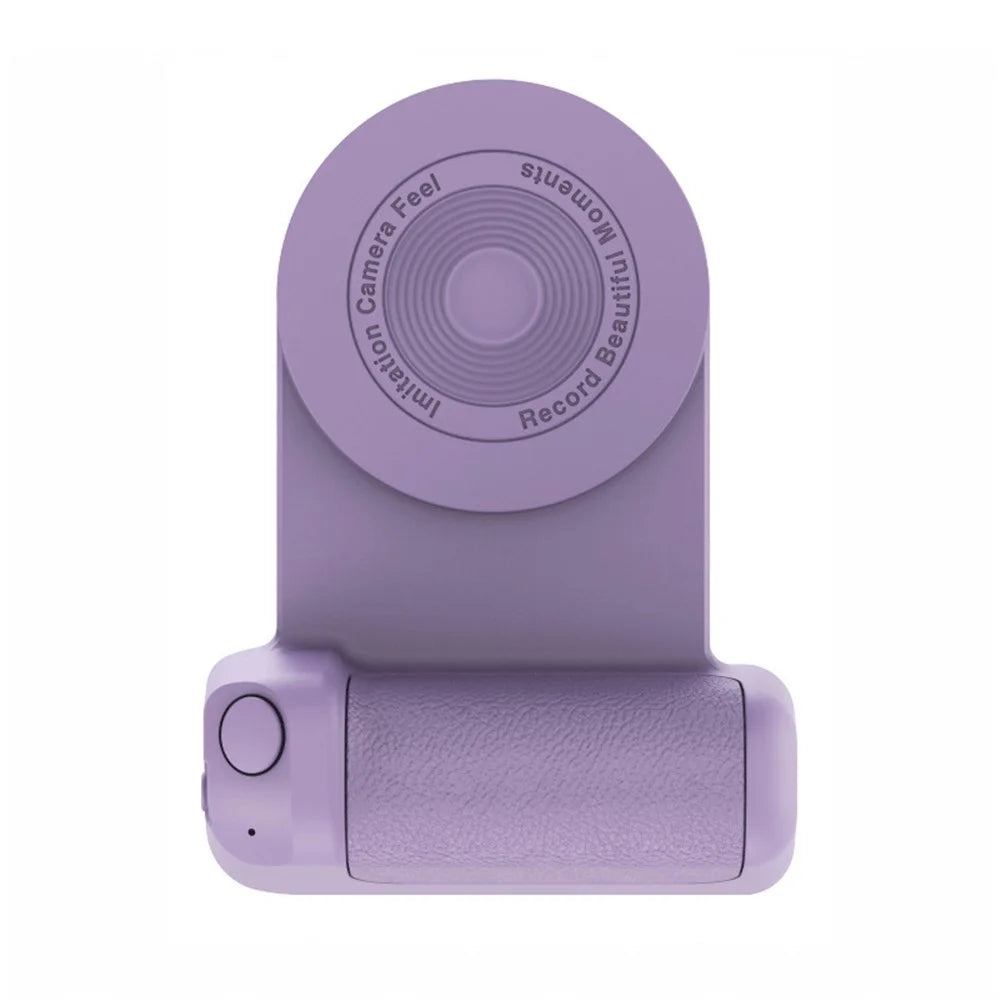 Magnetic Camera Handle Phone Desktop Bracket Bluetooth-compatible Phone Anti-shake Selfie Device Support Wireless Charging - Purple - 1