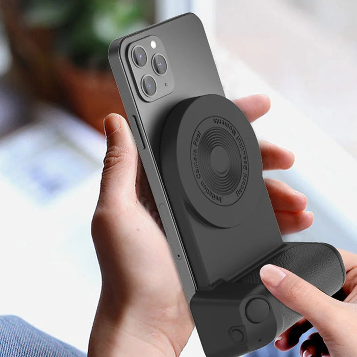 Magnetic Camera Handle Phone Desktop Bracket Bluetooth-compatible Phone Anti-shake Selfie Device Support Wireless Charging - Purple - 4