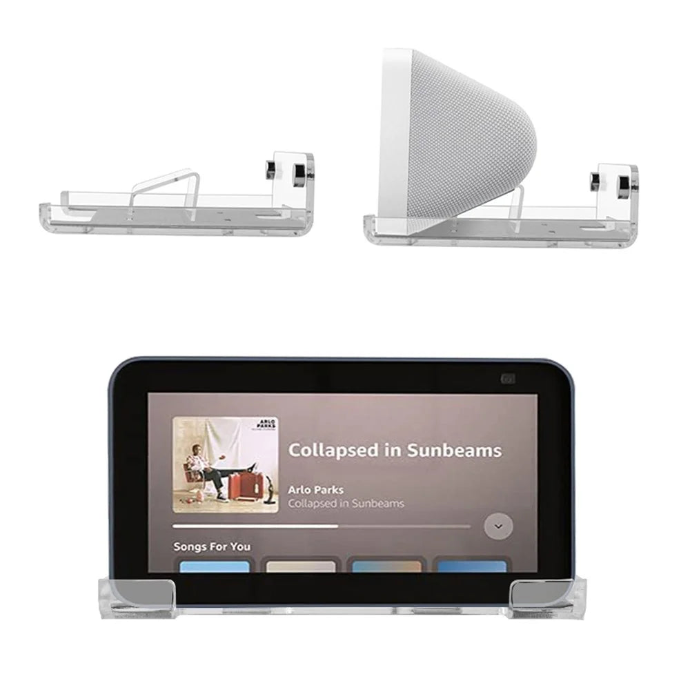 TXESIGN For Amazon Echo Show 5 5.5-inch Speaker Wall Mount Shelf Acrylic Holder Rack - 4
