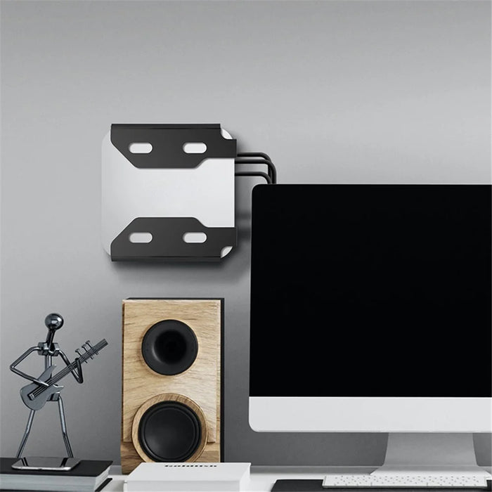 TXESIGN 2Pcs / Set for Mac Studio Computer Wall Mount Shelf Thicken Acrylic Storage Rack - 3