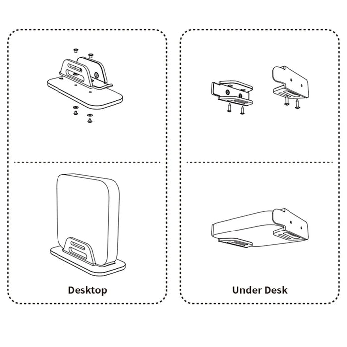 TXESIGN For Mac Mini Holder Stand Organizer Dock Vertical Stand Anti-Slip Desktop Computer Holder - 7