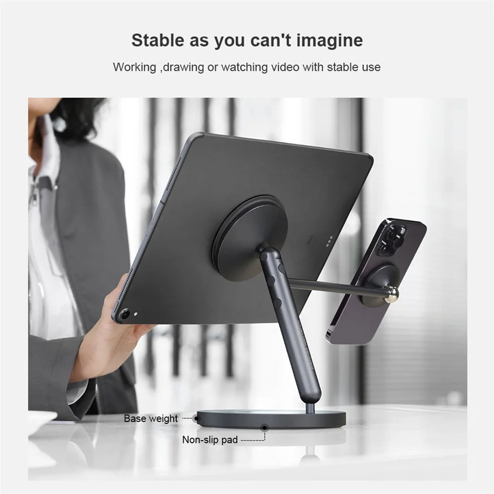 NILLKIN SnapBracnch Modular Devices Station Magnetic Mobile Phone Tablets Stand Holder with 360-Degree Rotating Base (Multitask Version) - 6