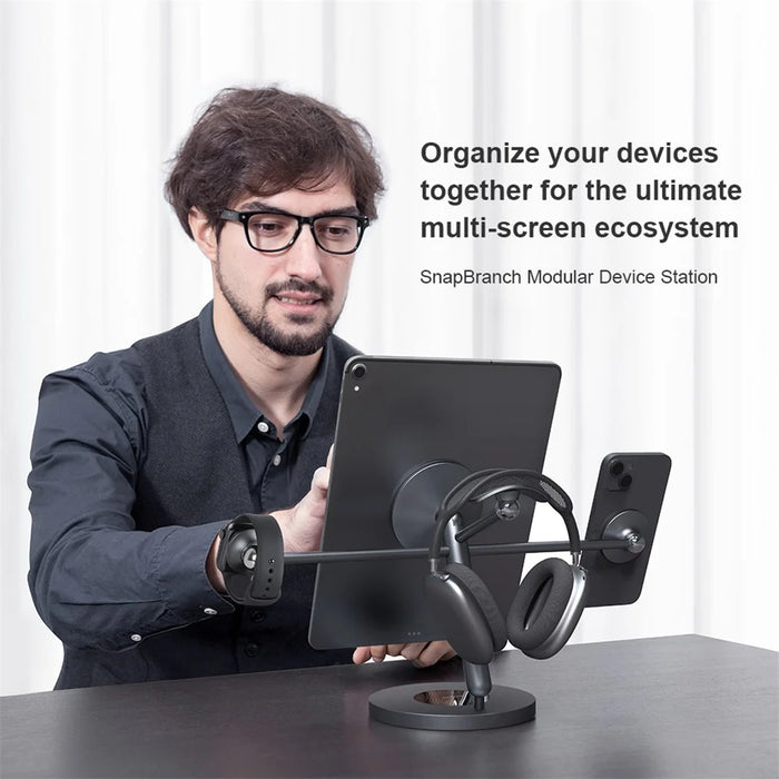 NILLKIN SnapBracnch Modular Devices Station Stand 360-Degree Rotating Magnetic Tablets Mount Mobile Phone Holder with Headset Module (All-in-One Version) - 2