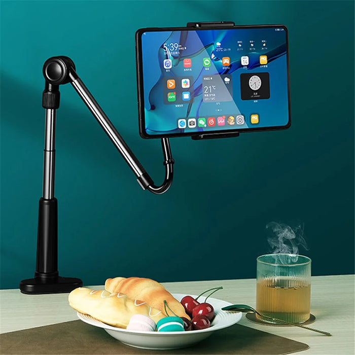 Adjustable Arm 4-13 inch Mobile Phone Tablet Holder Stand Bedside Desk Lazy Tablet Clip Bracket - 5