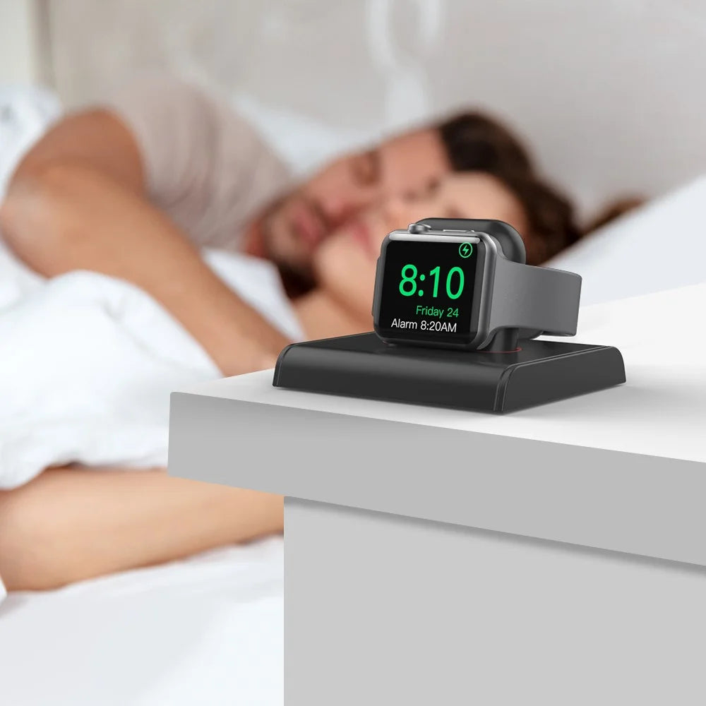 AHASTYLE PT117-1 For Apple Watch Charger Holder Charging Stand Smartwatch Charging Base - Black - 6