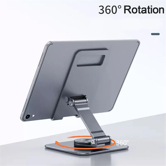 Folding Phone Bracket 360 Degree Rotation Angle Adjustable Desktop Tablet Holder - Silver - 5
