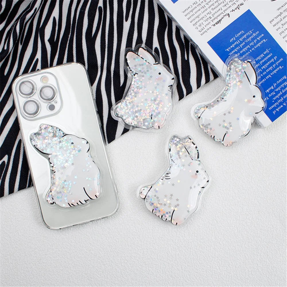 Quicksand Rabbit Air Bag Phone Holder Adhesive Anti-drop Cellphone Decorative Kickstand - 5