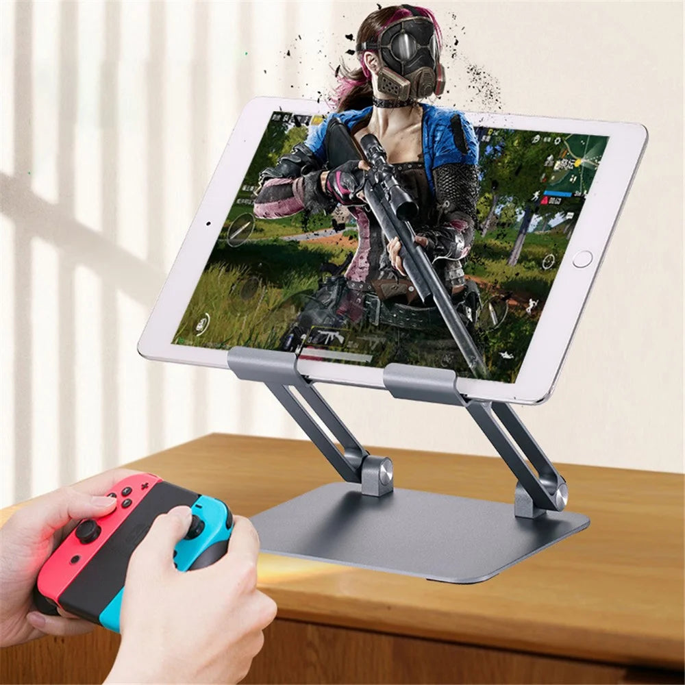D56-4 Aluminum Alloy Tablet Stand with Cooling Fan for iPad Foldable Desktop Bracket - 5