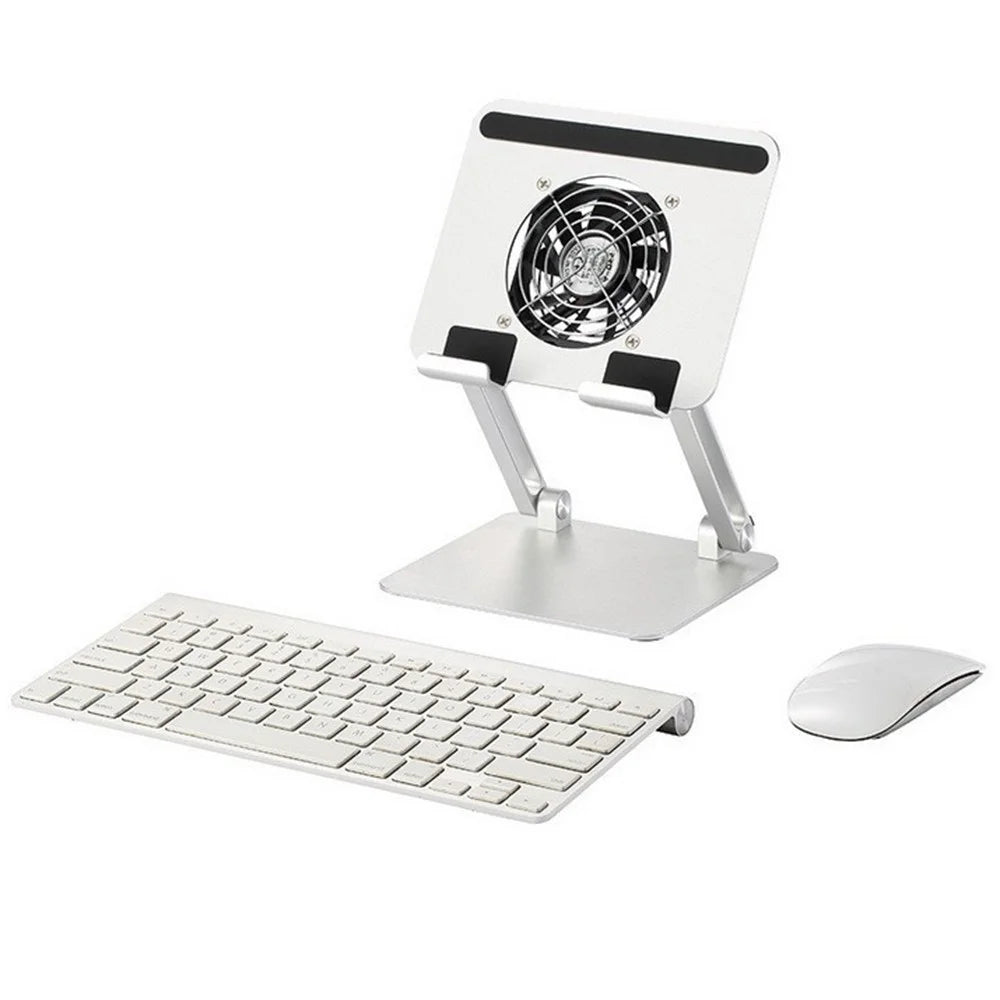 D56-4 Aluminum Alloy Tablet Stand with Cooling Fan for iPad Foldable Desktop Bracket - 6