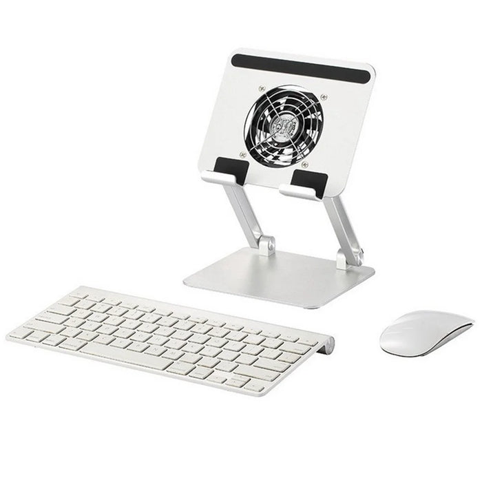 D56-4 Aluminum Alloy Tablet Stand with Cooling Fan for iPad Foldable Desktop Bracket - 6