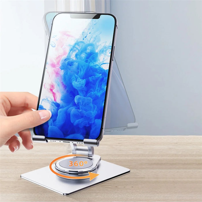 T631S 360 Degree Rotation Phone Stand Aluminum Alloy Adjustable Desktop Tablet Holder - 3