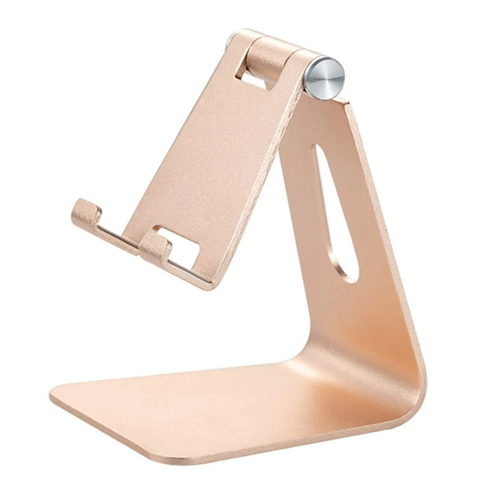 Z4A Large Size Adjustable Desktop Bracket Lazy Mobile Phone Tablet Holder Aluminum Alloy Stand - Gold - 1