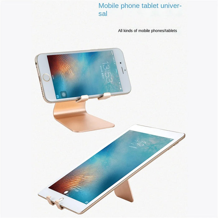 Z4A Large Size Adjustable Desktop Bracket Lazy Mobile Phone Tablet Holder Aluminum Alloy Stand - Gold - 3
