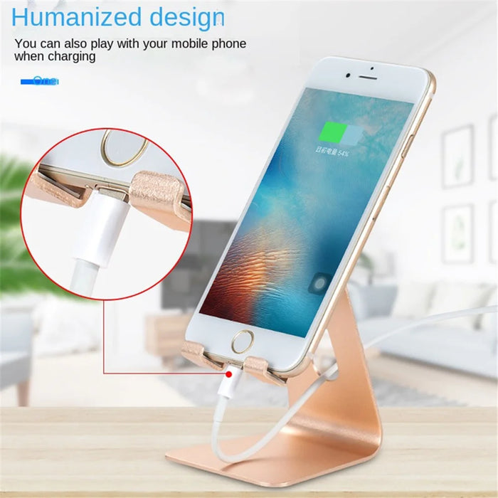 Z4A Large Size Adjustable Desktop Bracket Lazy Mobile Phone Tablet Holder Aluminum Alloy Stand - Gold - 5