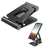 AS007 Foldable Smartphone Stand Holder Aluminum Alloy Cell Phone Stand Desktop Mount Bracket - Black - 1