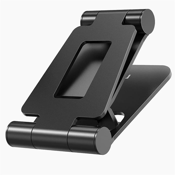 AS007 Foldable Smartphone Stand Holder Aluminum Alloy Cell Phone Stand Desktop Mount Bracket - Black - 7