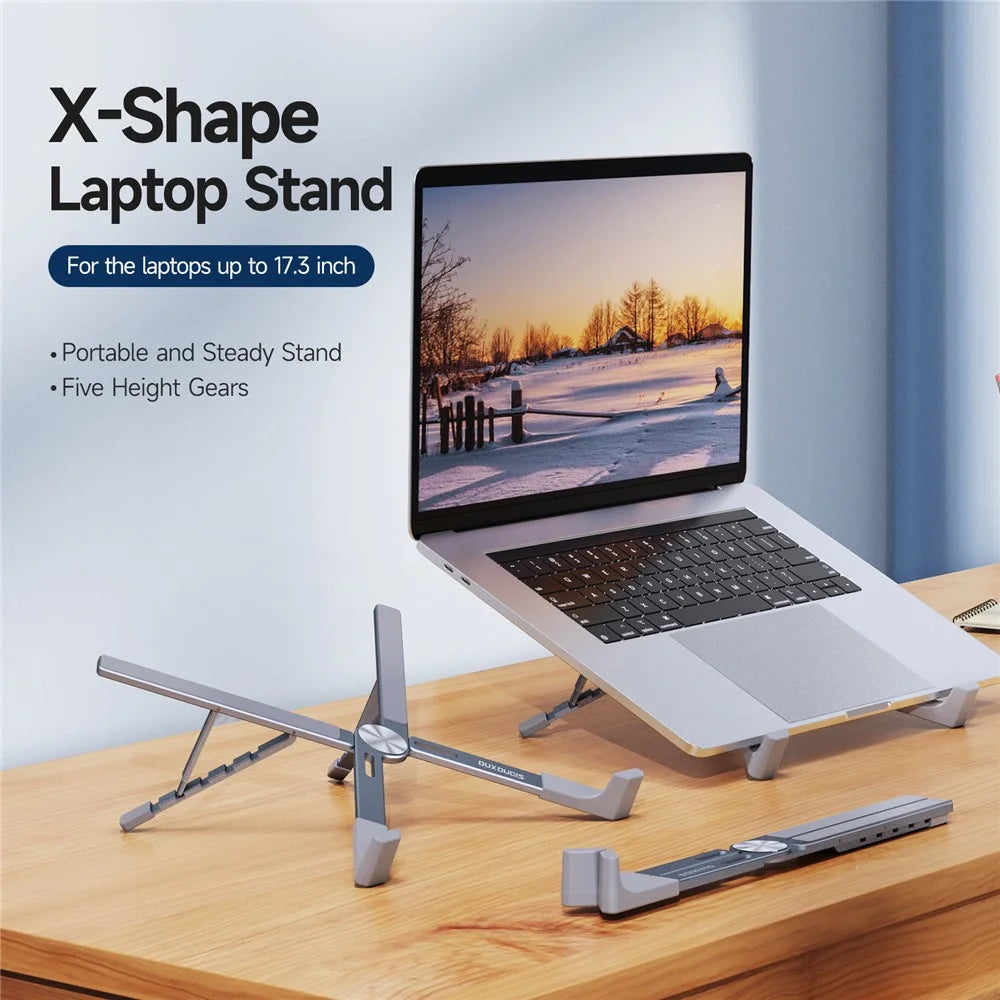 DUX DUCIS X-shaped Foldable Laptop Stand Height Adjustable Notebook Riser Cooling Bracket - 3