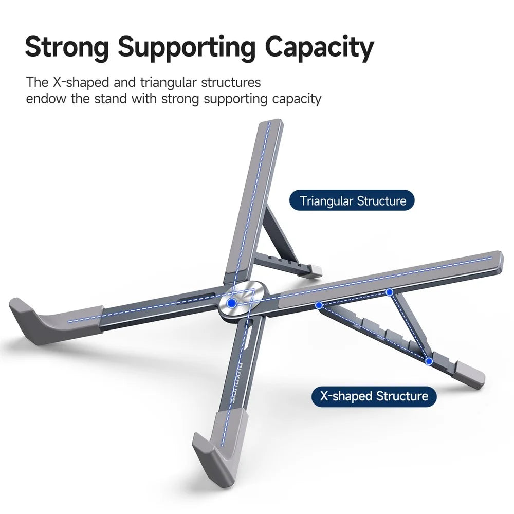 DUX DUCIS X-shaped Foldable Laptop Stand Height Adjustable Notebook Riser Cooling Bracket - 4