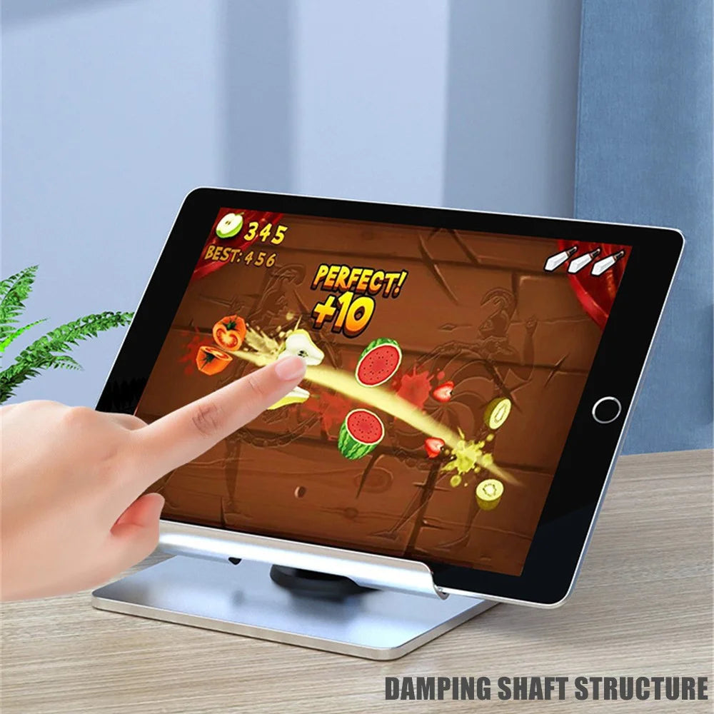 TM08 Foldable Aluminum Alloy Tablet Holder Stand Lazy Desktop Adjustable Phone Tablet Bracket - 6