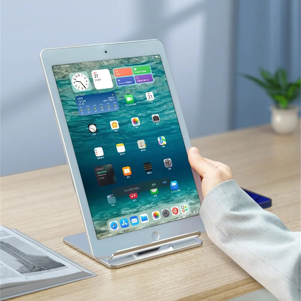 TM08 Foldable Aluminum Alloy Tablet Holder Stand Lazy Desktop Adjustable Phone Tablet Bracket - 7