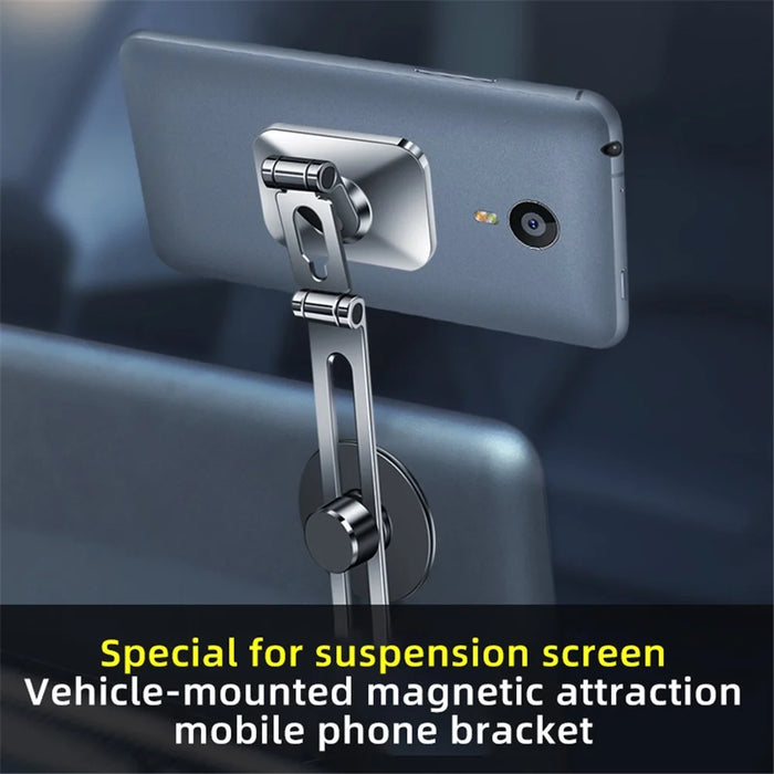 F52 Magnetic Car Phone Holder Stand Adhesive 360 Degrees Rotating Cellphone Bracket - Silver - 5