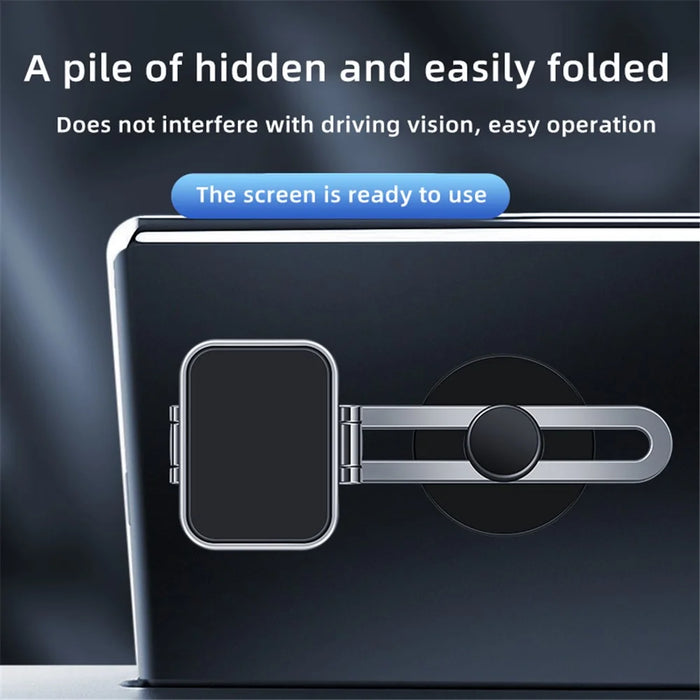 F52 Magnetic Car Phone Holder Stand Adhesive 360 Degrees Rotating Cellphone Bracket - Silver - 6