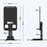 T9 Desktop Phone Stand Folding 360° Rotating Tablet Holder for Live Streaming, Online Teaching - Black - 5