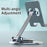 Tablet Stand 360-degree Rotating Aluminum Alloy Desktop Holder Foldable Mobile Phone Stand Adjustable Tablet Mount - Grey - 2