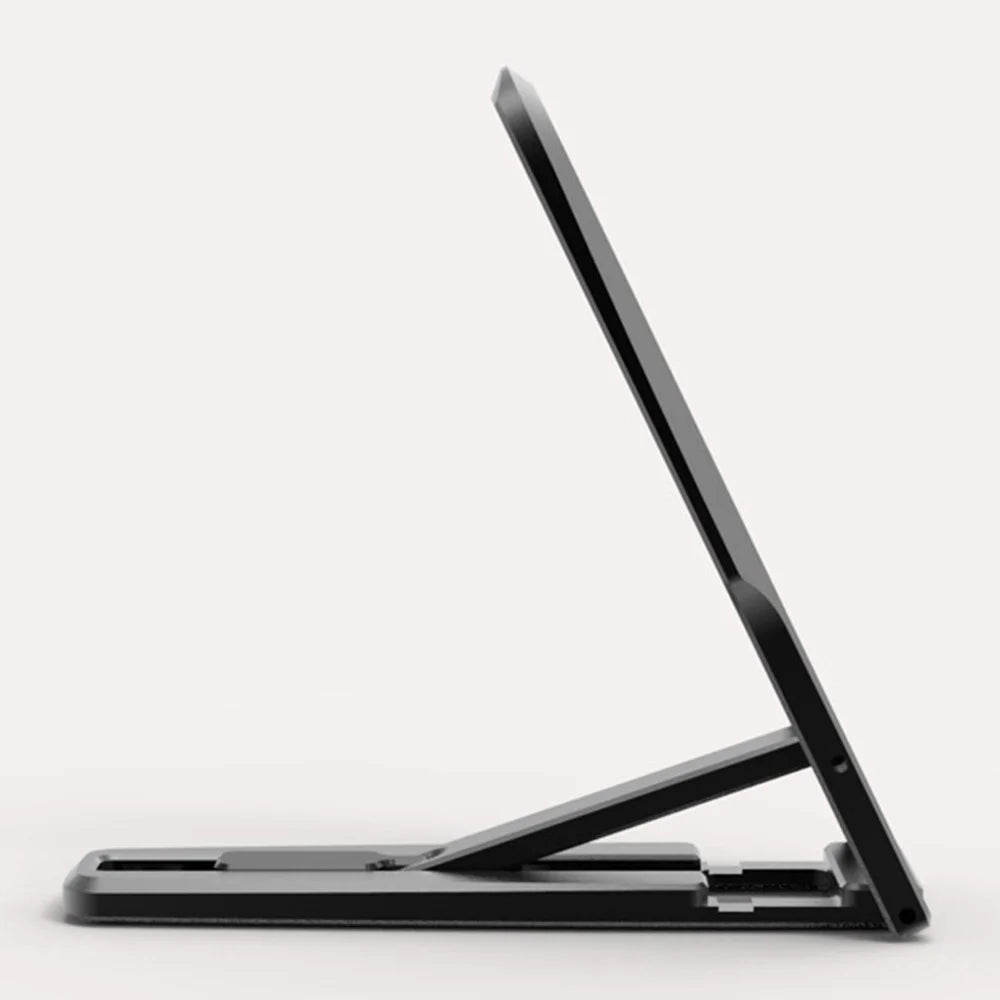 Aluminum Alloy Adhesive Bracket Cellphone Stand Folding Kickstand Mobile Phone Support - Black - 5