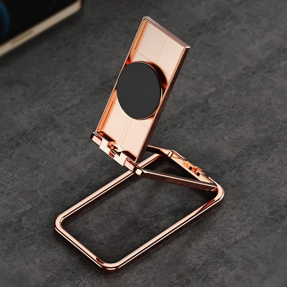 For Mobile Phone / Tablet 360 Degree Rotation Zinc Alloy Finger Ring Kickstand Foldable Bracket - Gold - 5
