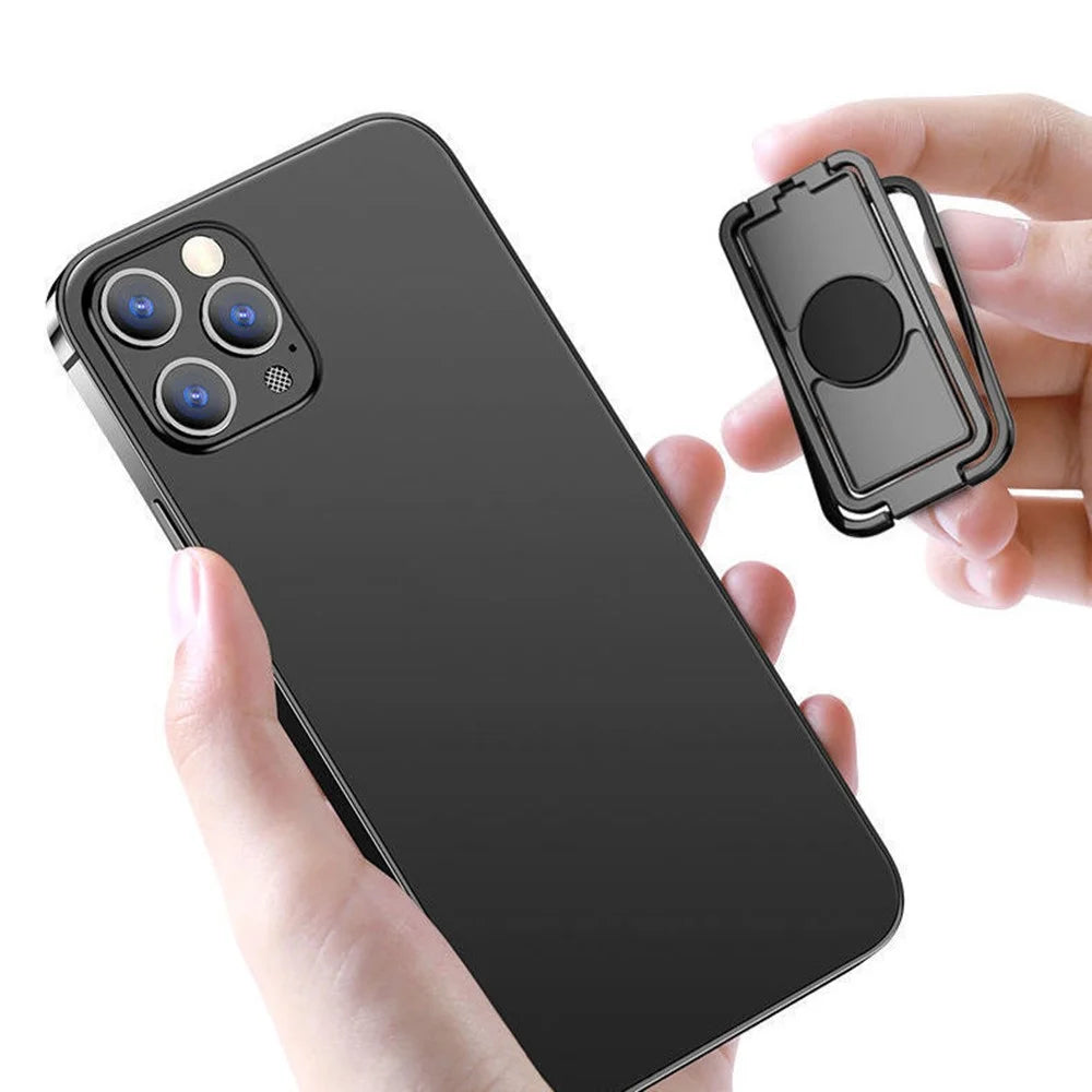 360 Degree Rotation Bracket for Mobile Phone  /  Tablet Zinc Alloy Finger Ring Foldable Kickstand - Silver - 3