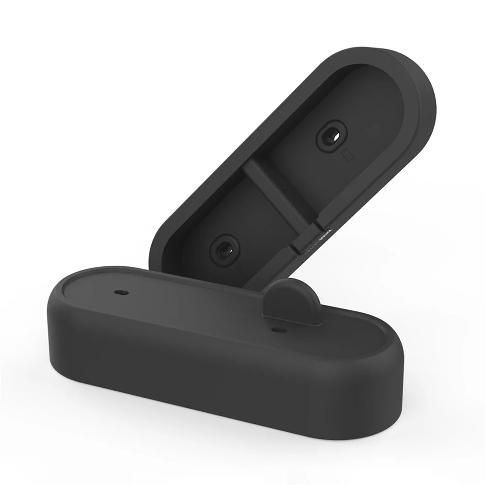 AHASTYLE PT55 2 in 1 Charging Dock Bracket for AirPods / iPhone Silicone Stand Holder - Black - 3