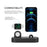 AHASTYLE PT56-S For iPhone 12 / 13 / 14 / Apple Watch Stand Holder 2 in 1 Silicone Charging Dock with Cable Adapter - Black - 3