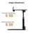 CCT14 Lifting Folding Phone Holder Portable Multi-Angle Adjustable Phone Stand for iPhone, Samsung, Huawei - Black - 4